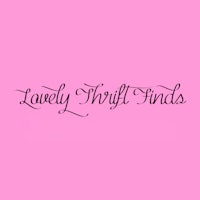 a pink background with the words lovely thrift finds